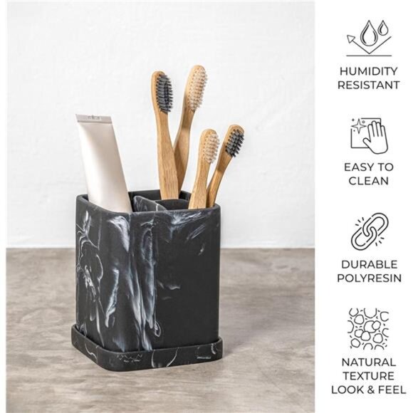Toothbrush Holder, Marble Look, Electric Toothbrush Organizer - Picture 6 of 7